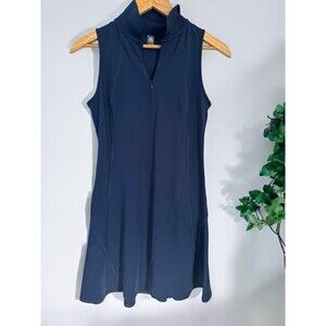 Women's Small Navy Blue Tennis Pickleball Athletic Dress Collared Sleeveless